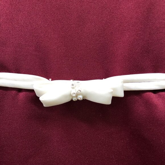 Angels NY Girls Size 10 Party Dress Burgundy Sleeveless A-Line Formal Midi - Picture 4 of 11